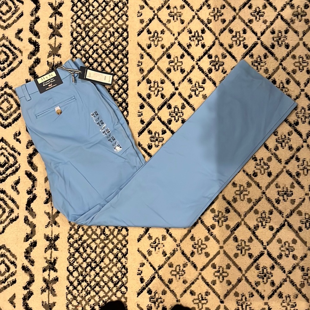 Vineyard vines classic fit Burgee pant 33x34 blue